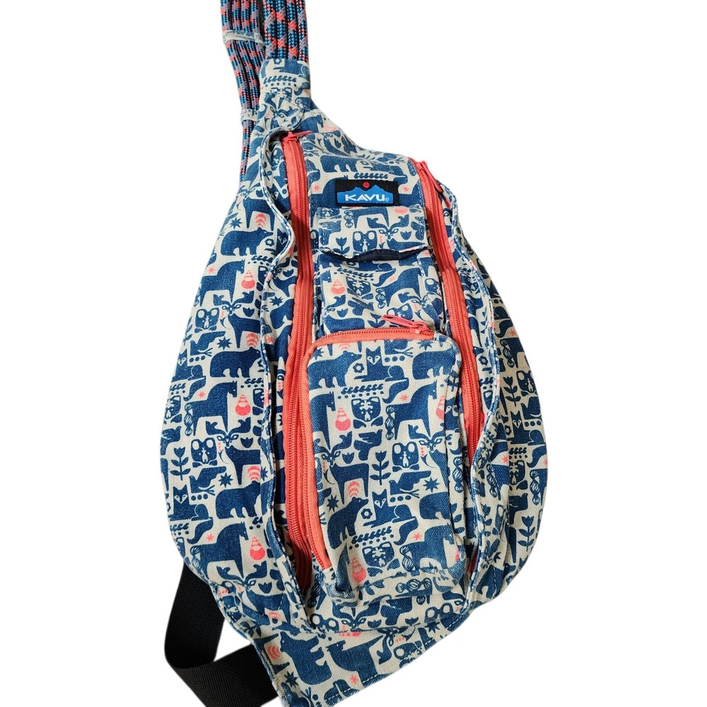Kavu Cozy Critters Full-size Sling Backpack Bag Animals Outdoor Cottagecorp